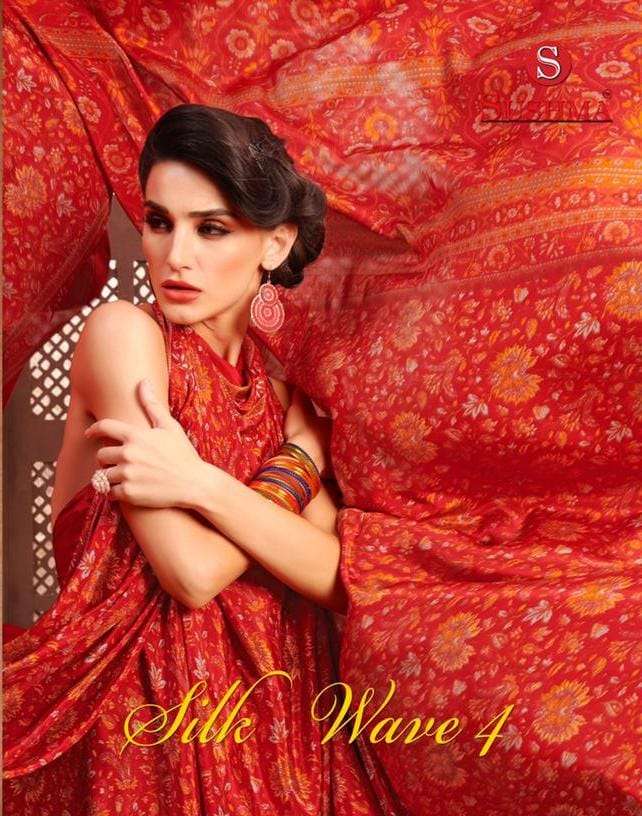 sushma silk wave vol 4 crape printed formal wear saree supplier