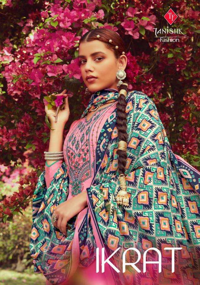 tanishk ikrat jam silk kashmiri embroidery dress materials