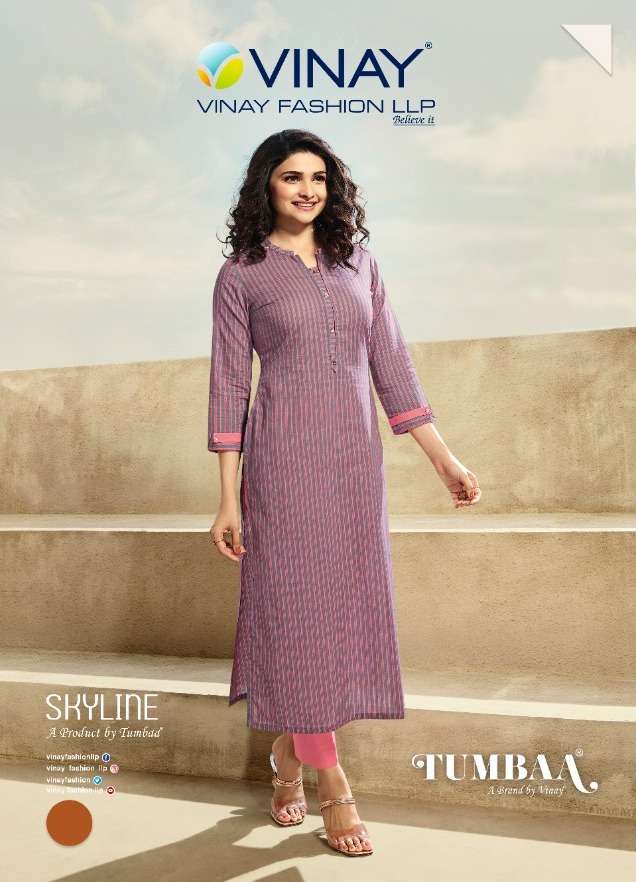tumbaa skyline by vinay lawn cotton kurti with cambric cotton pant collection
