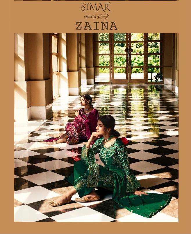 zaina by glossy georgette embroidery eid special pakistani suits