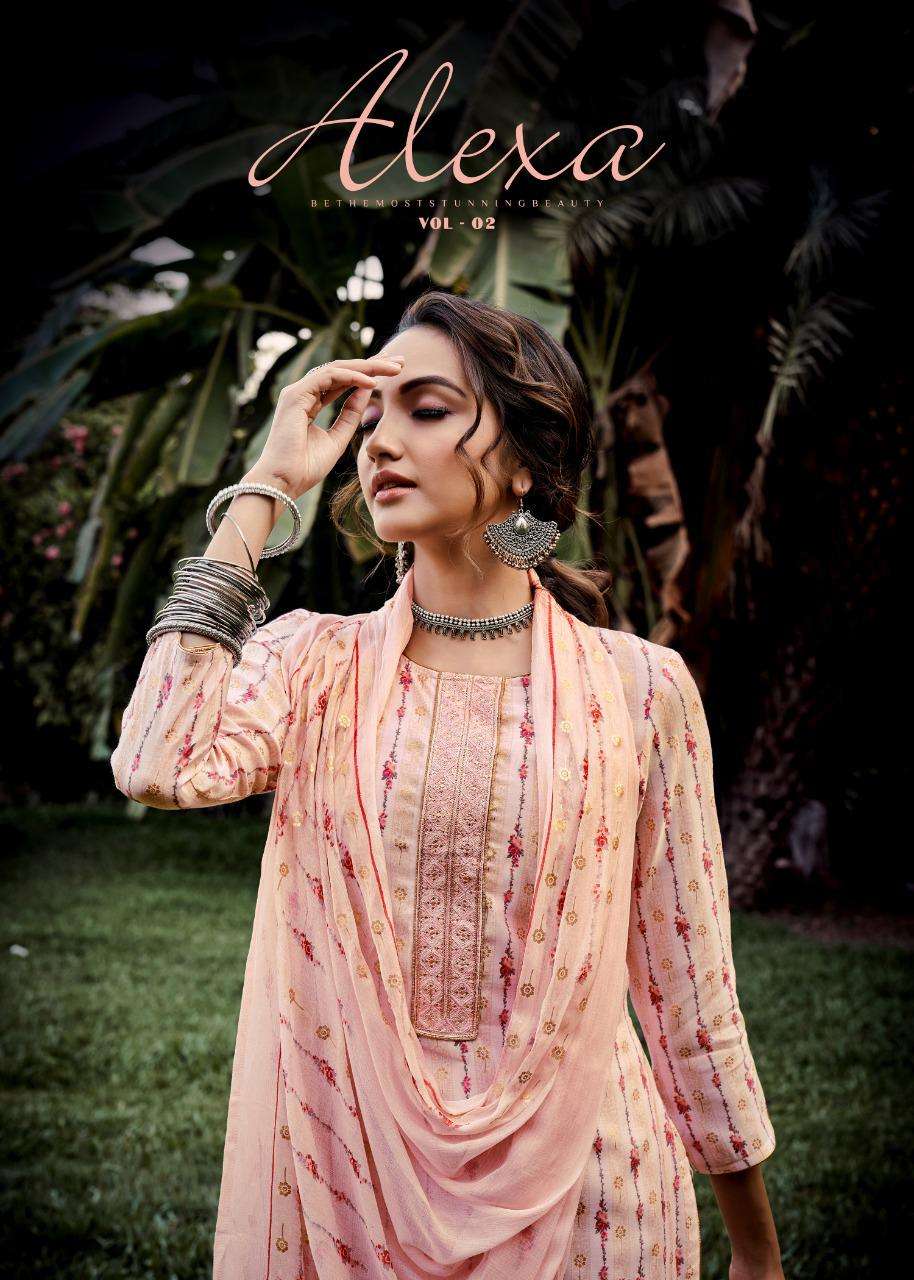 alexa vol 2 by sargam cotton silk summer wear indian salwar kameez