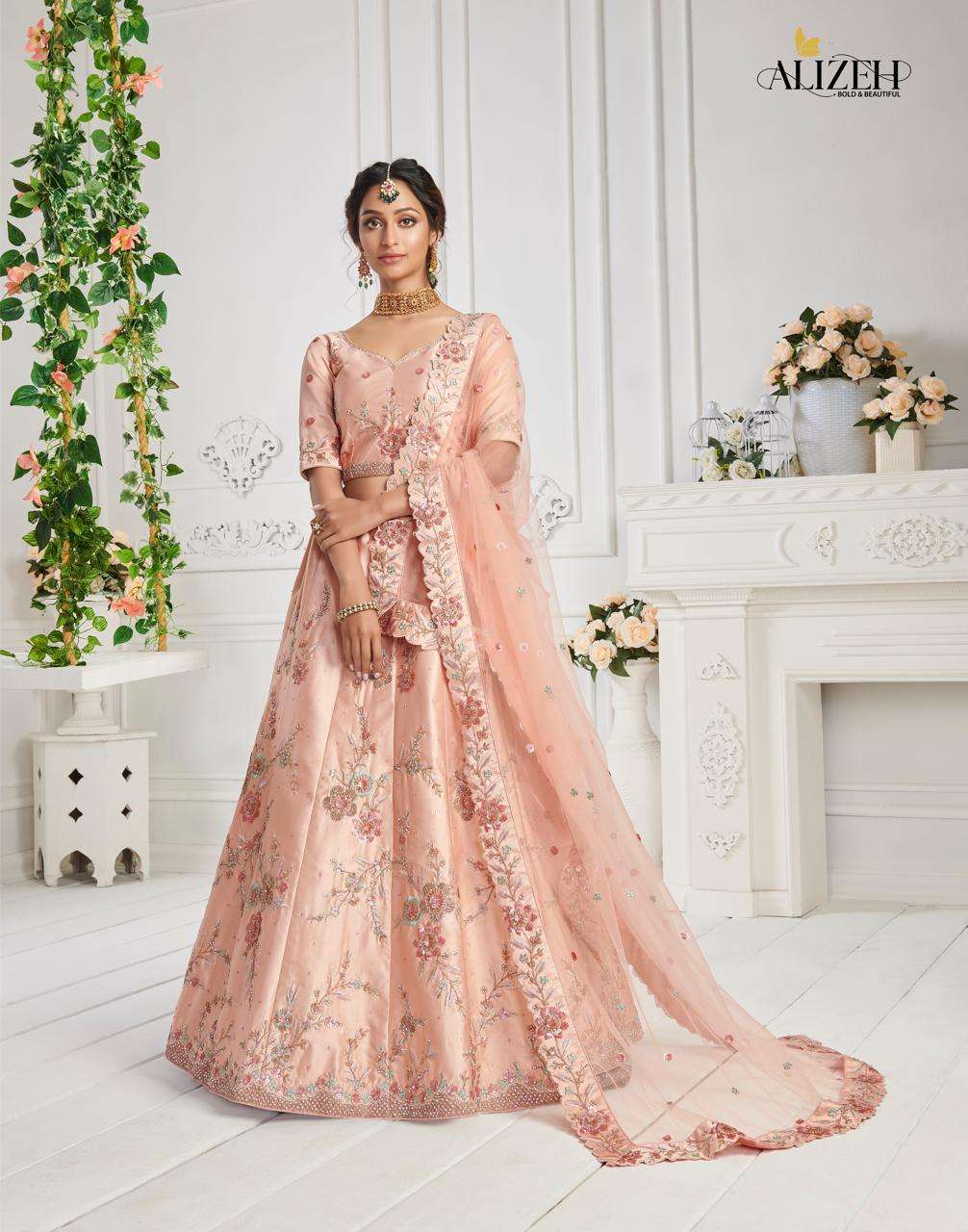 alizeh present sangeet exclusive wedding bridal fancy lehenga