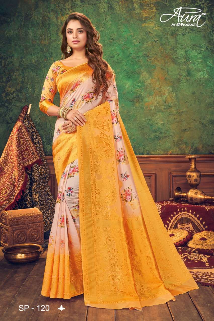 aura present sakhi silk festival wear fancy sarees