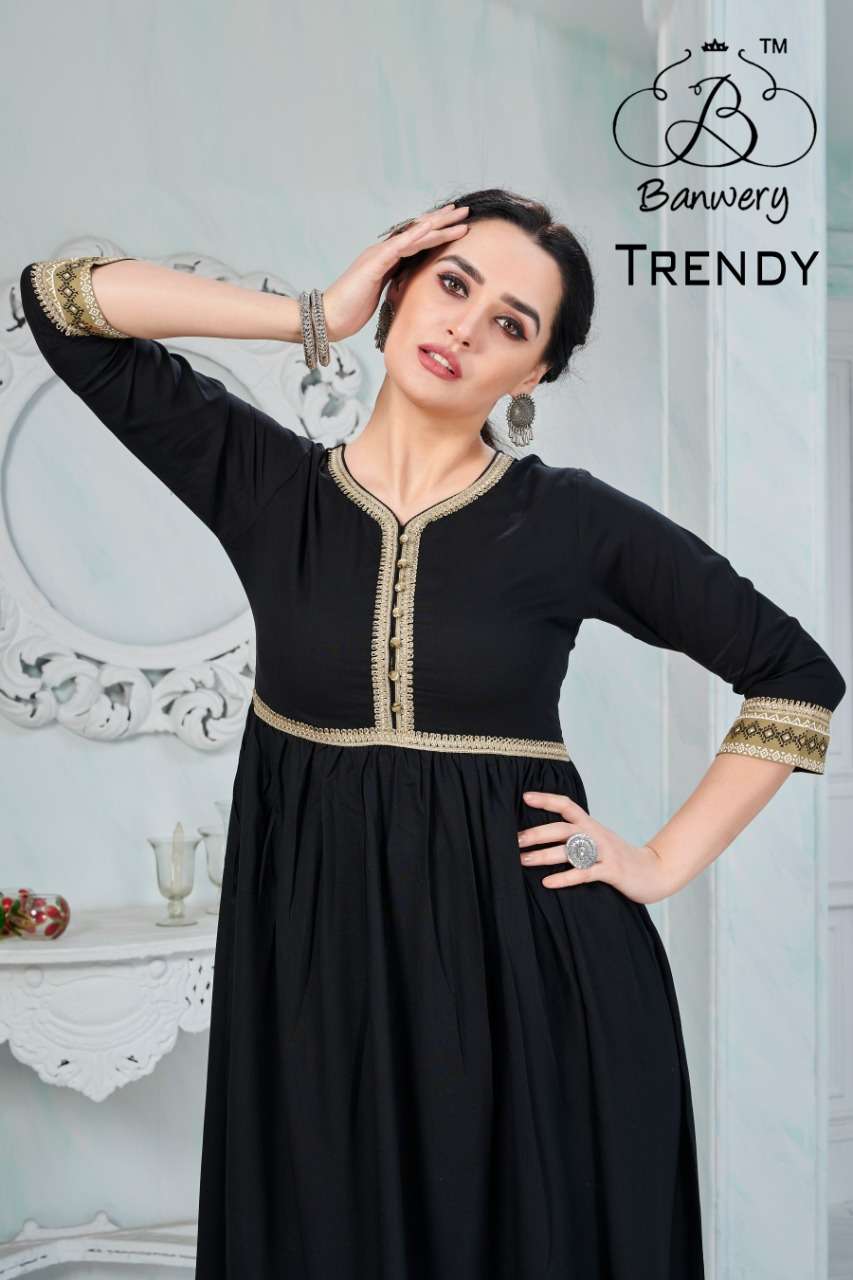 banwery trendy flair style simple ladies kurta buy online 