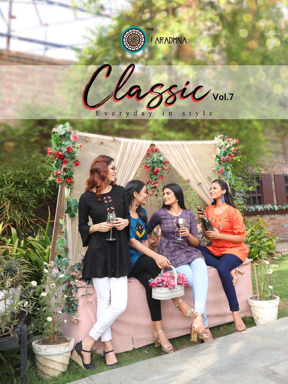 classic vol 7 by aradhna rayon cotton short top supplier