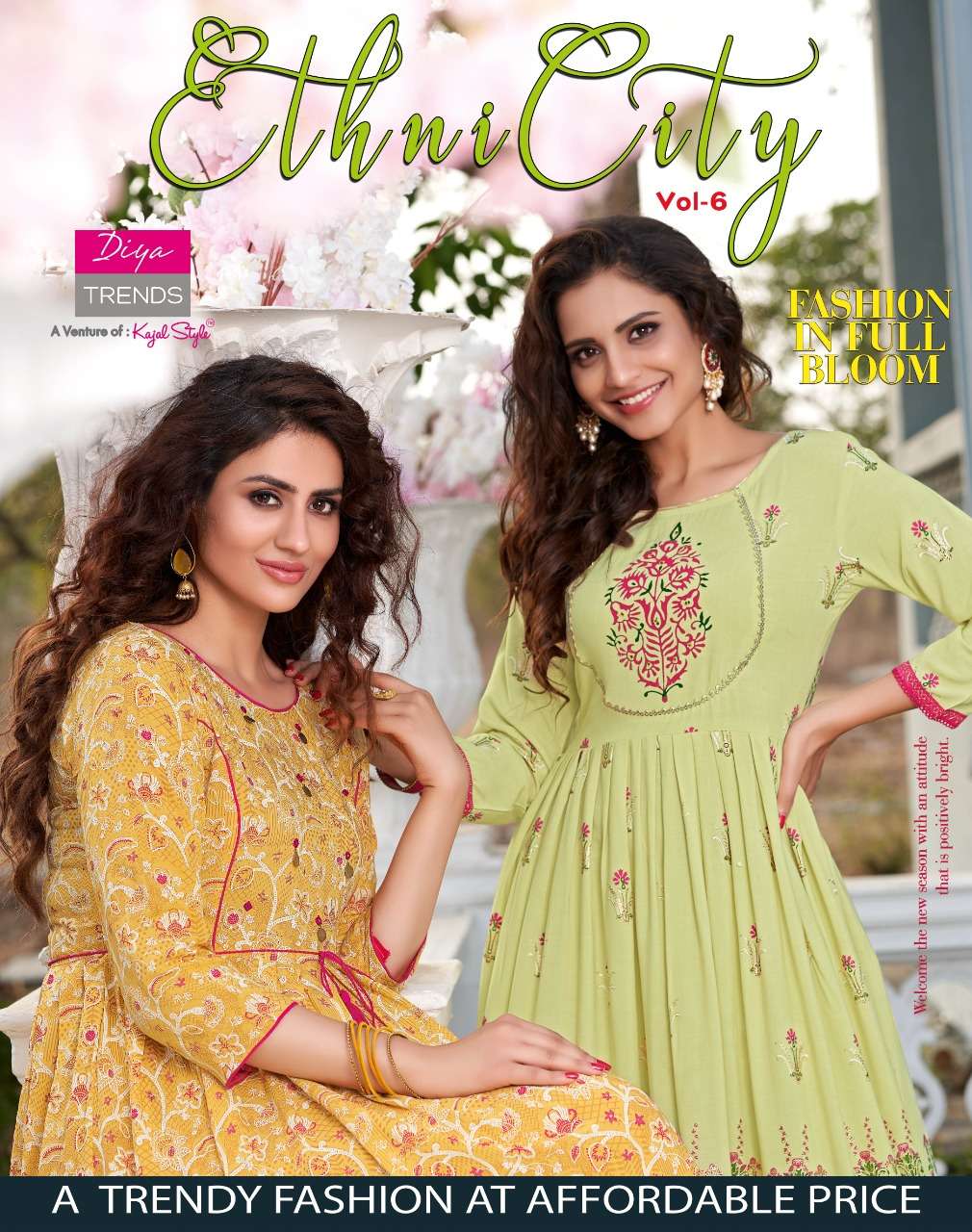 ethnicity vol 6 by diya trendz rayon cotton casual long kurtis