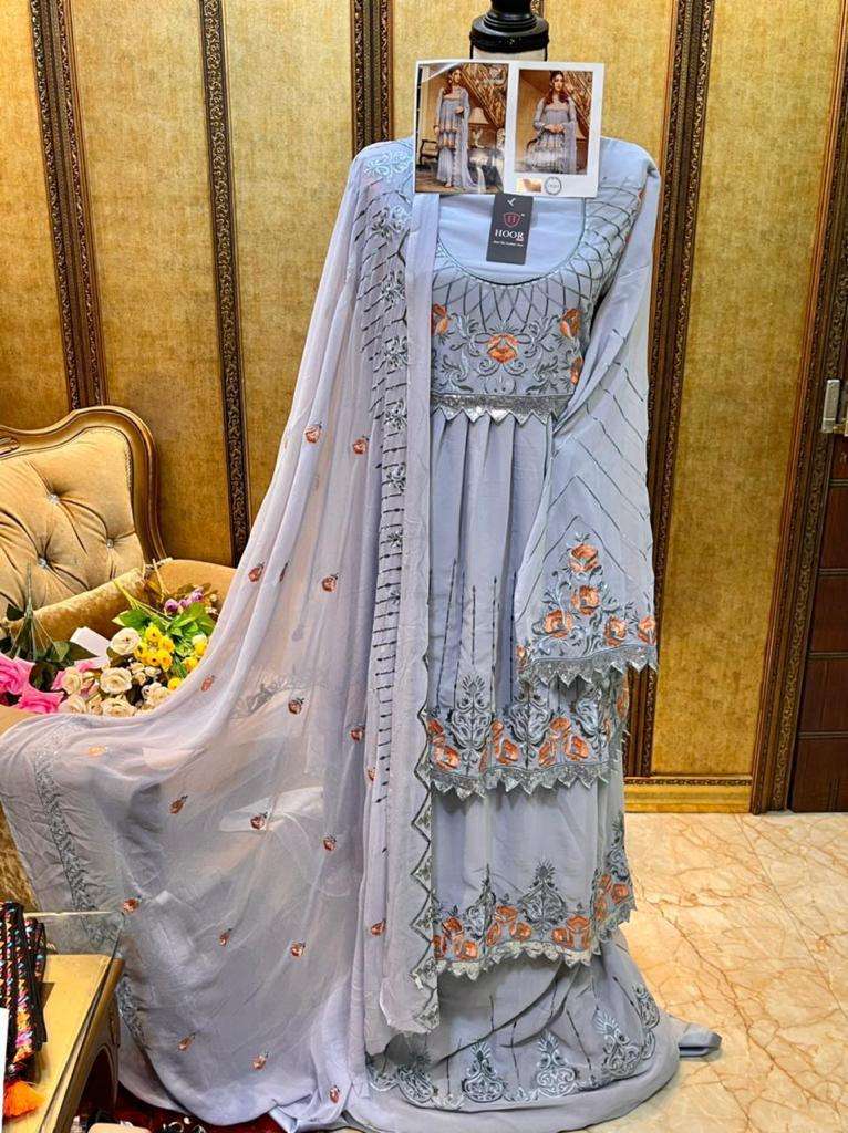 hoor tex 17011 colours georgette embroidery pakistani suits