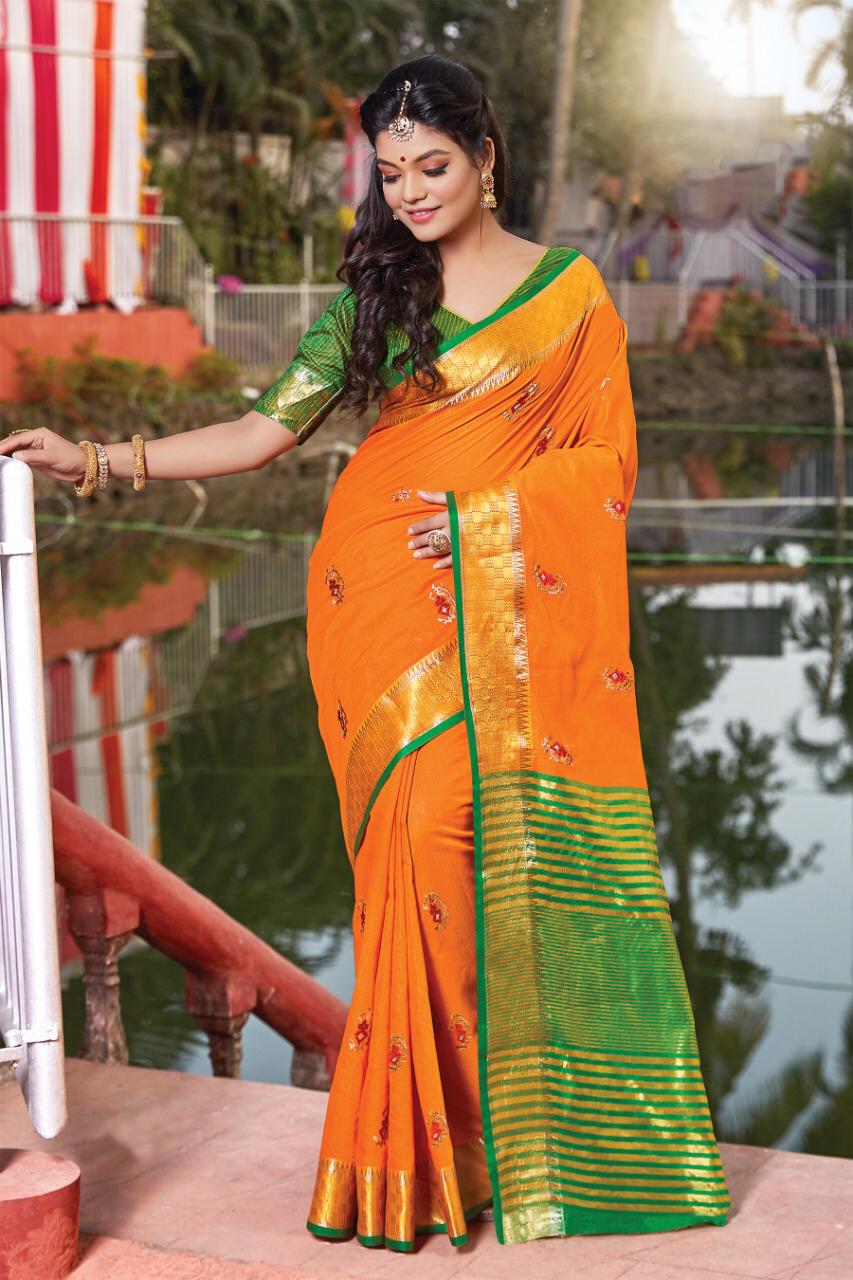 Jolly By Sangam Cotton Handloom Summer Special Saree