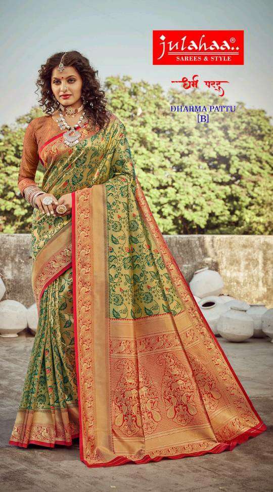 julahaa saree dharma pattu silk saree wholesaler in surat 