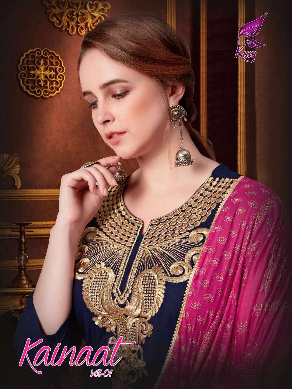 Kainaat vol.1 by kunj heavy rayon readymade suit Catalog Collection Wholesaler Lowest Best Price In Ahmedabad Surat Chennai India Uk Usa Malaysia Singapore Canada Australia
