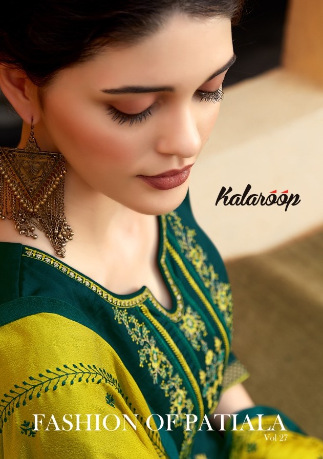 Kalaroop By Kajree Presents Fashion Of Patiyala Vol 27 Cotton Satin Readymade Salwar Suits