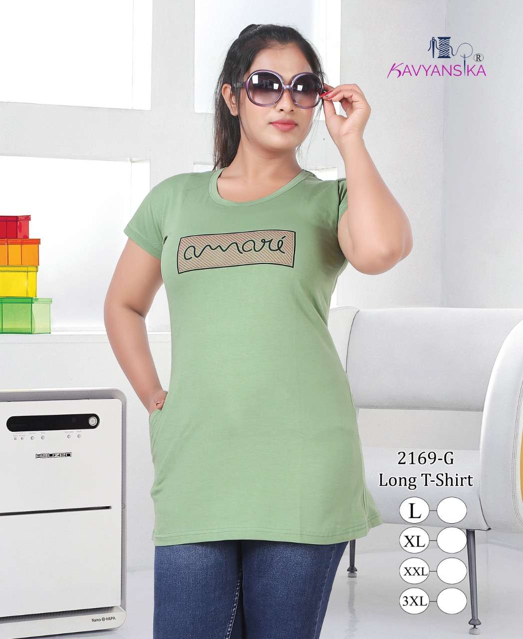kavyansika pocket long tshirt 2169 hosiery cotton girls t shirt