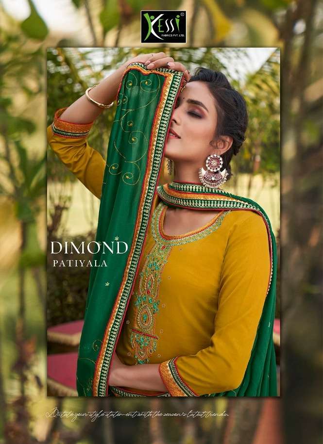 kessi diamond patiyala jam silk punjabi dresses supplier