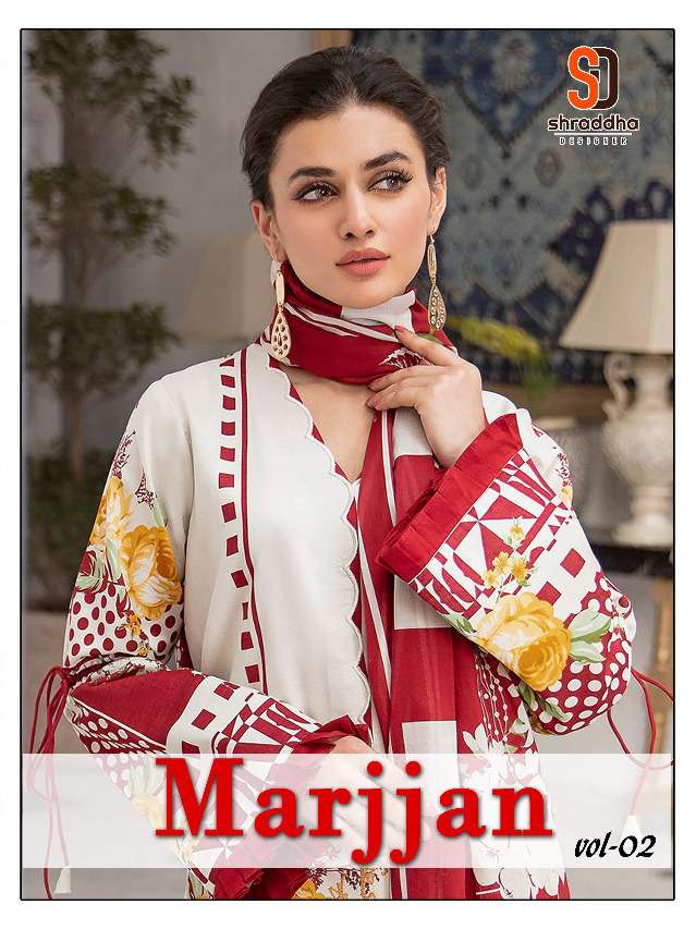 marjjan vol 2 by shraddha lawn cotton pakistani dresses