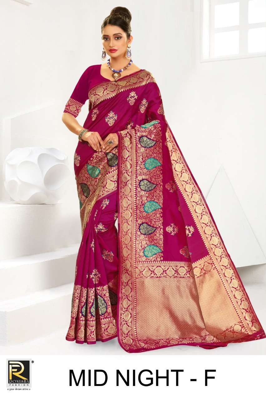 Mid night by ranjna saree casual wear silk saree Collection 