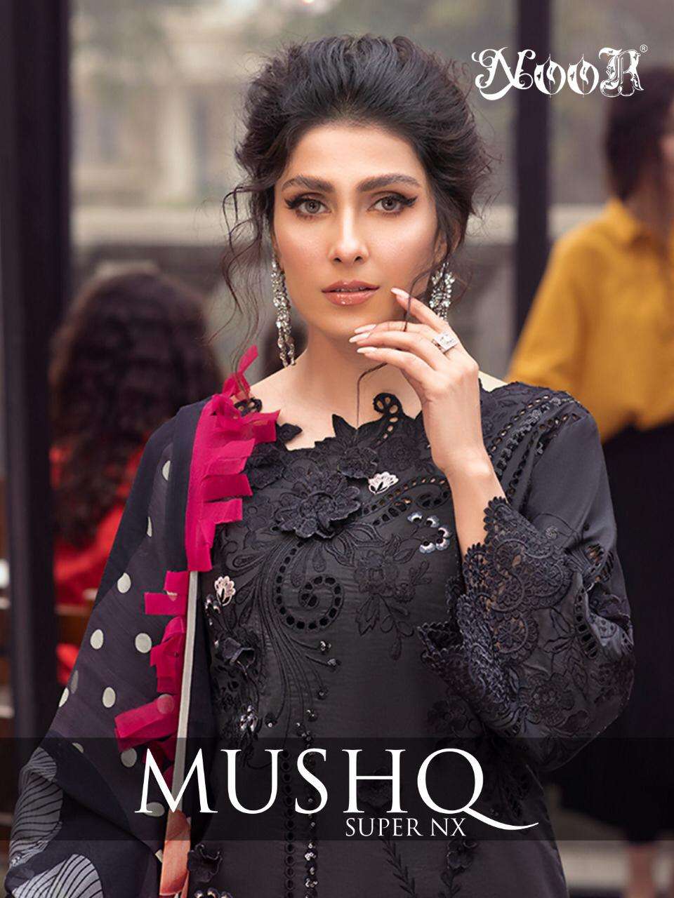 noor mushq super nx pakistani cotton embroidery concept ladies suits design 