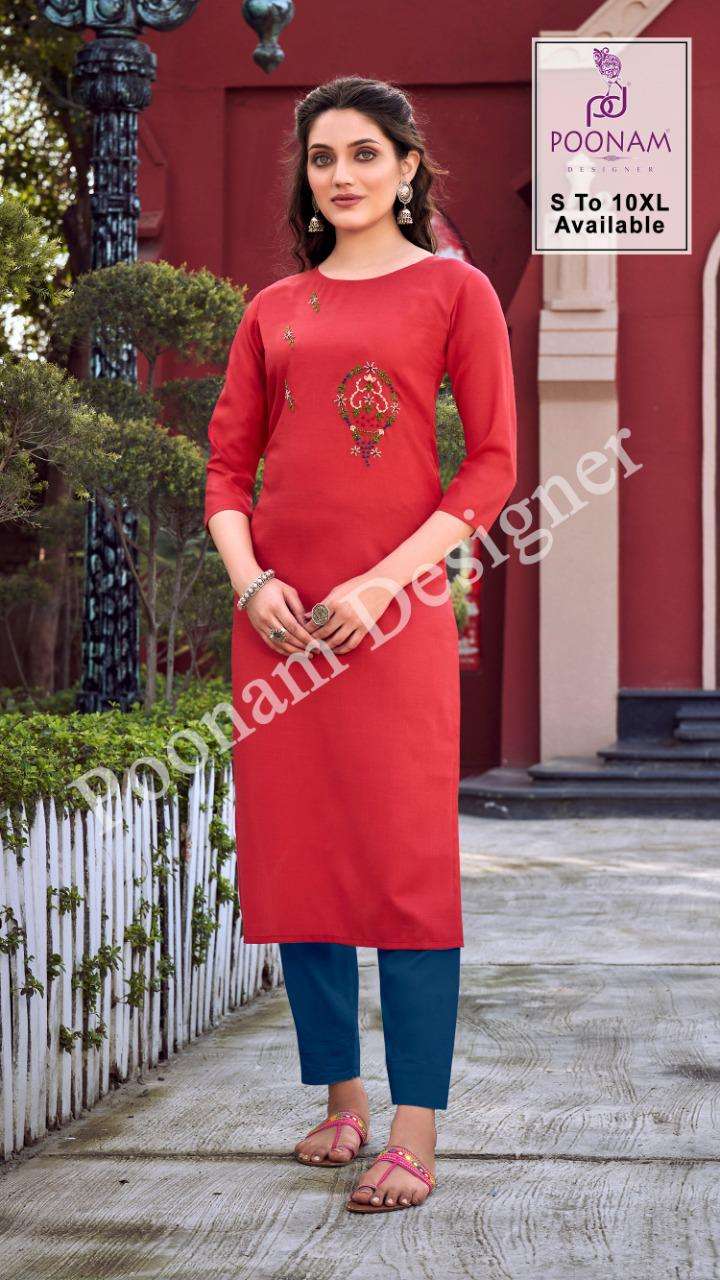 poonam diva vol 10 readymade simple kurtis at lowest price on krishna creation