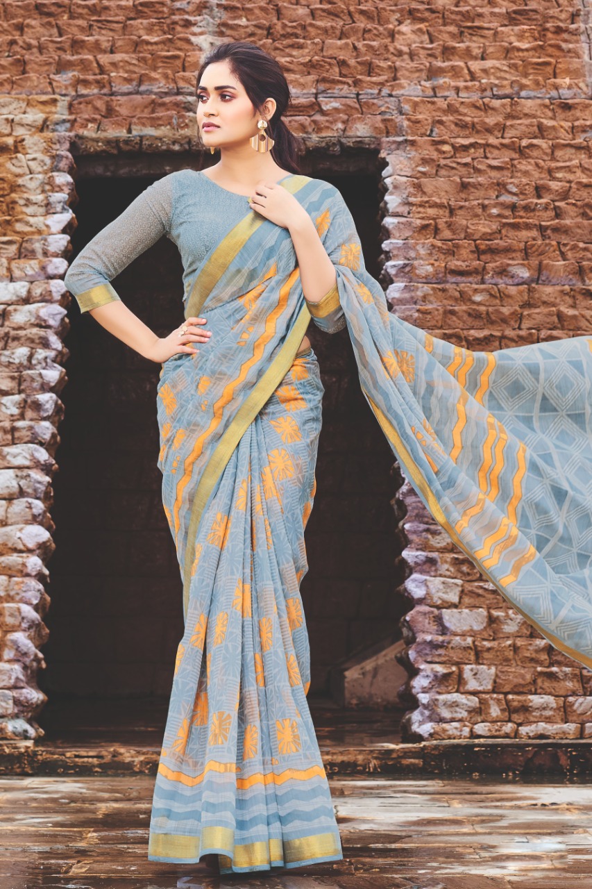 Sangam Launch Femmina Designer Cotton Saree For Summer Vacation