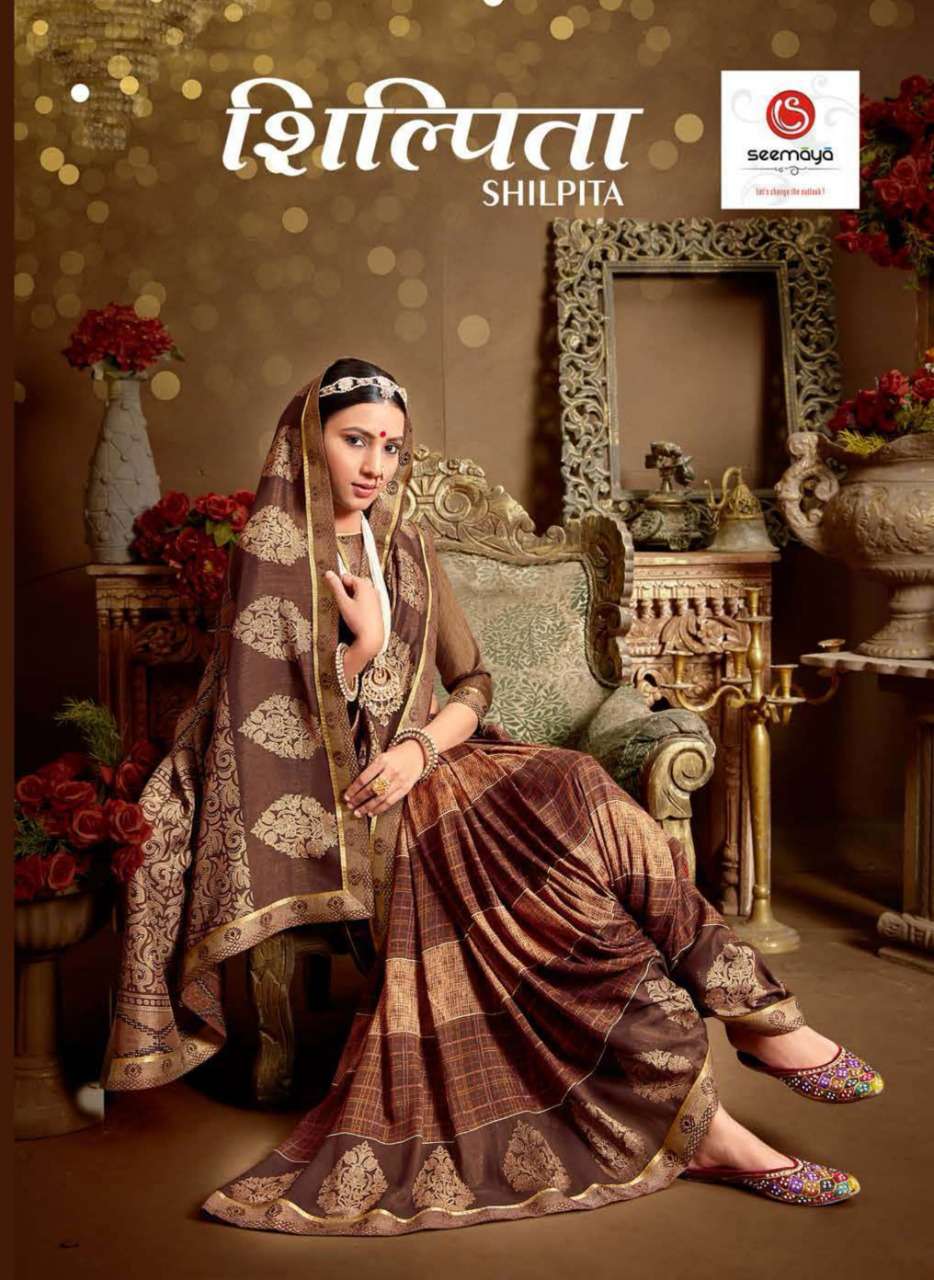 seemaya shilpita dola silk printed saree wholesaler