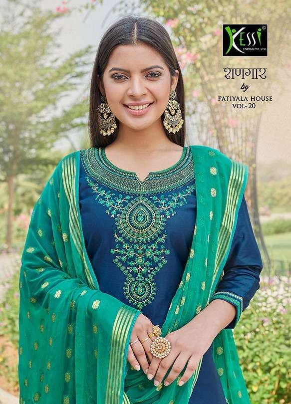 shangar by patiala house vol 20 by kessi jam silk embroidery salwar kameez