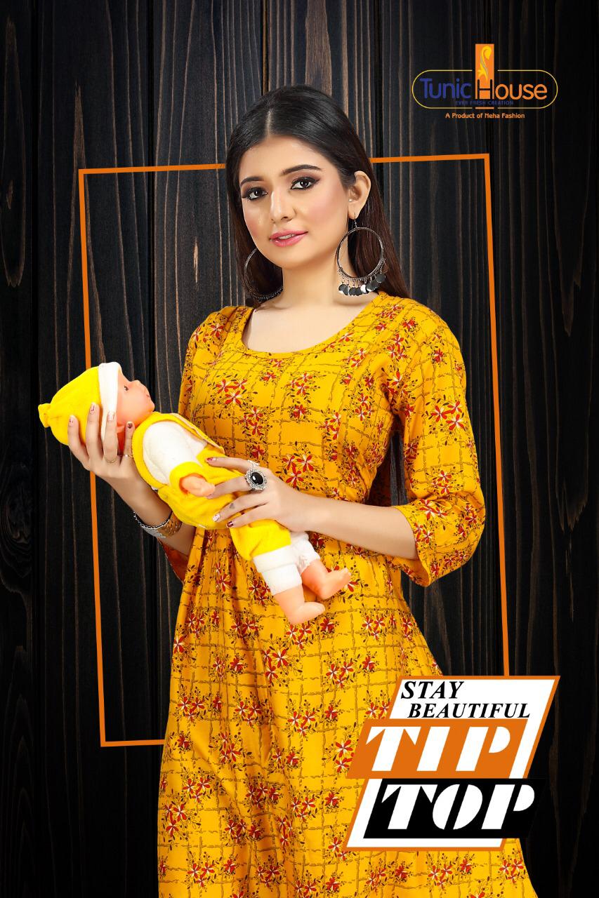 Tunic House Tip Top Rayon Printed Feeding Top Collection