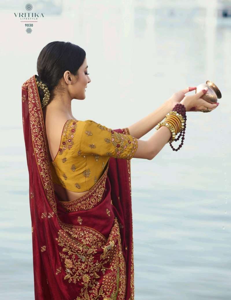 vritka lifestyle palash vol 11 hit list heavy embroidery machine work saree with low cost 