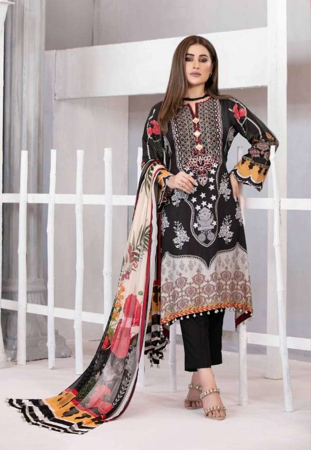Agha Noor Present Tawakkal Jam Satin Cotton Pakistani Dresses