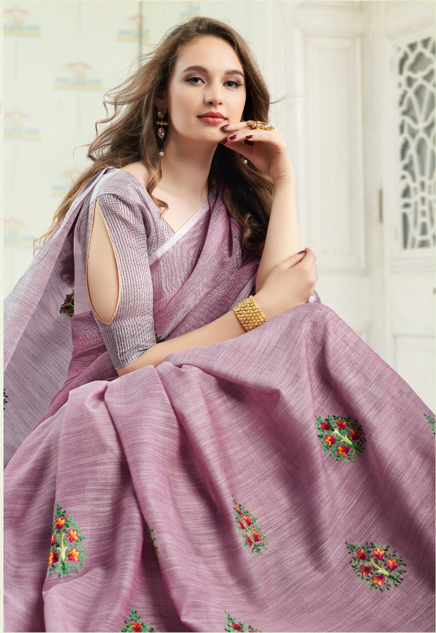 Amyra Vol-2 Linen Cotton Designer Sari Wholesaler