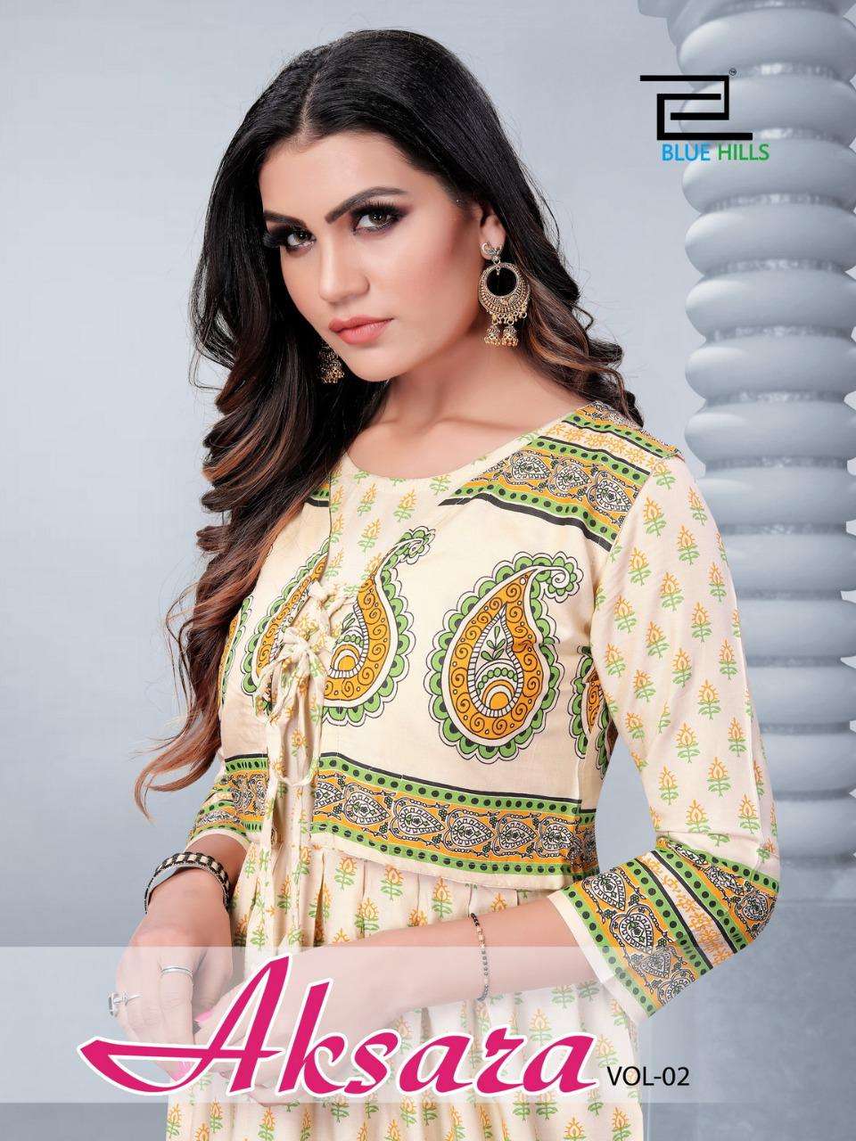 Blue Hills Aksara Vol 2 Rayon Kurti With Koti Collection