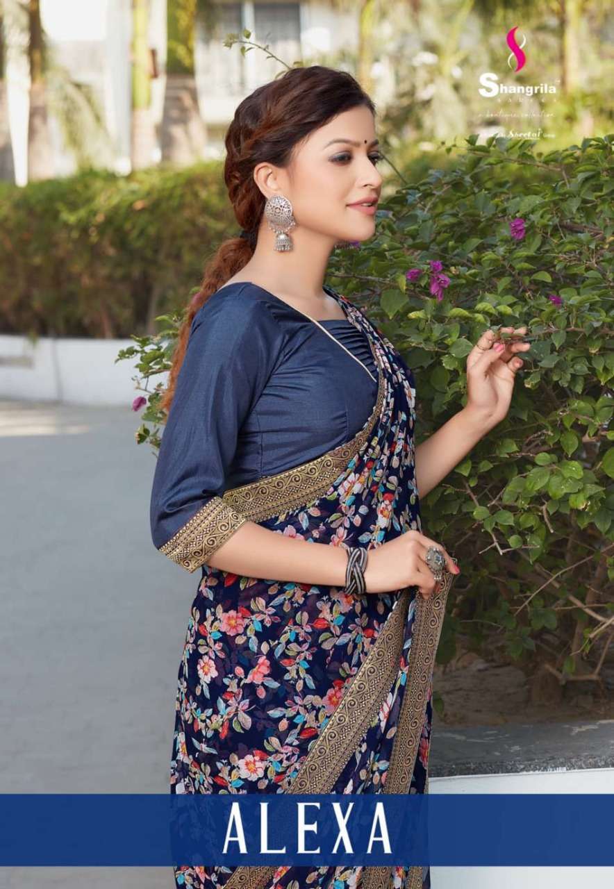 Alexa By Shangrila Georgette Printed Fancy Sarees