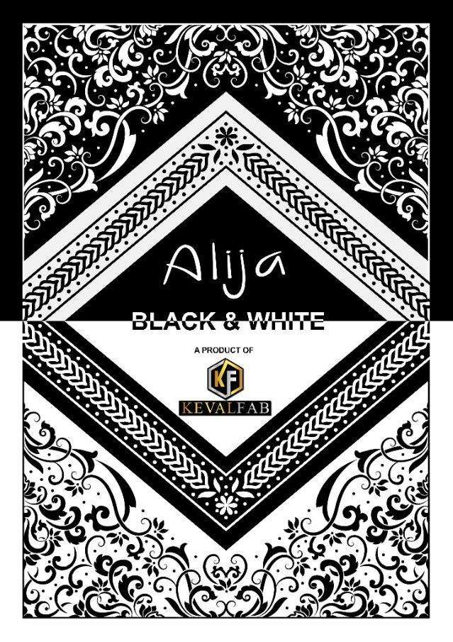 Alija Black & White By Keval Fab Cotton Printed Suits
