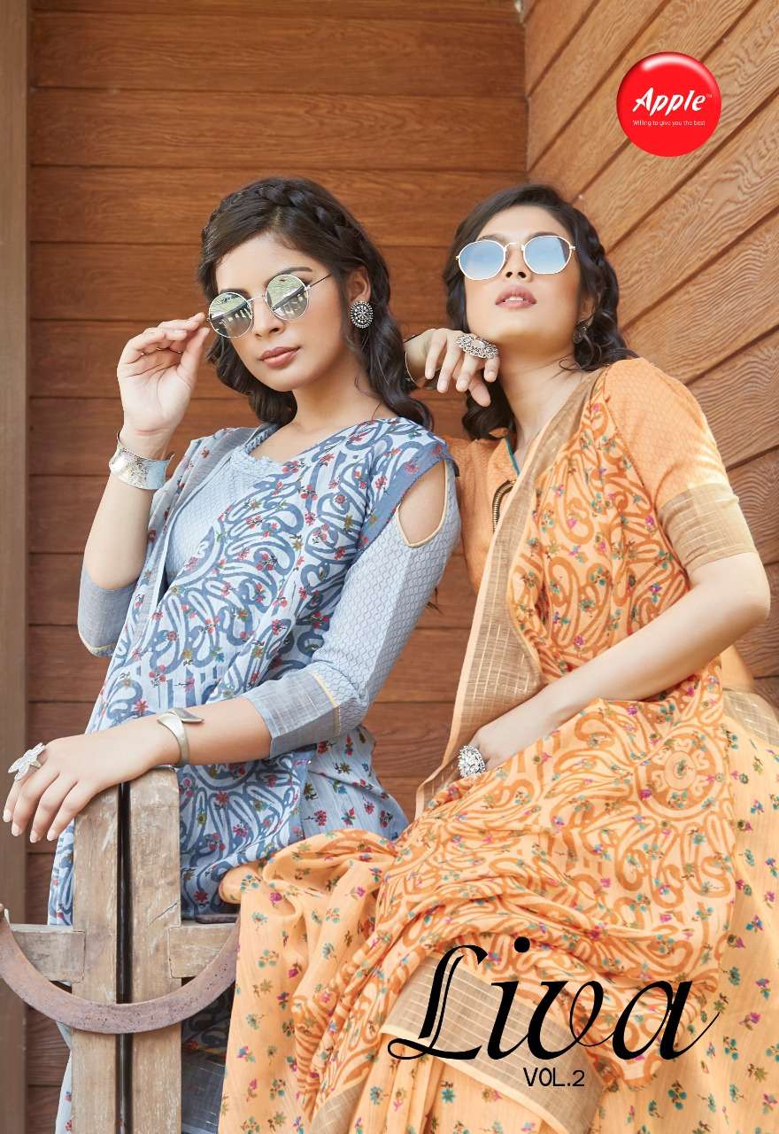 Apple Liva Vol 2 Linen Cotton Casual Wear Sarees