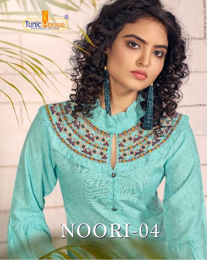 NOORI-4 BY TUNIC HOUSE DESIGNER SHORT TOP KURTIS WHOLESALER 