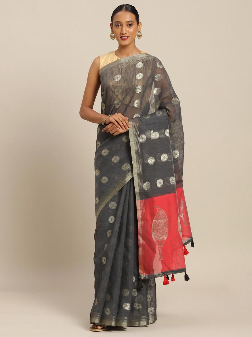 Linen Weaves Linen Uniform Sari Wholesaler