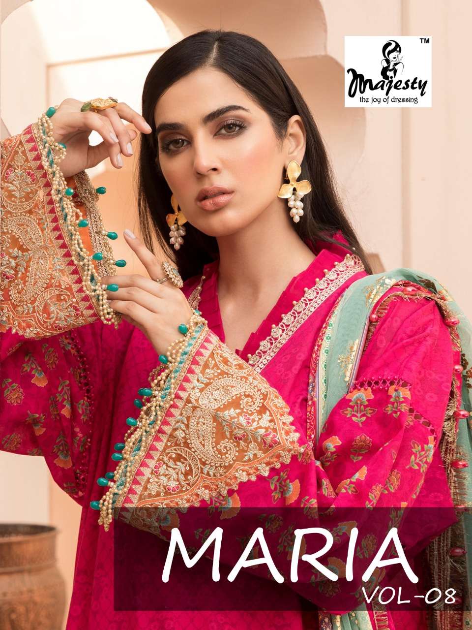 Maria B Vol 8 By Majesty Jam Silk Cotton Pakistani Suits