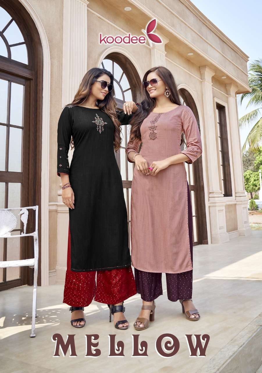 Mellow By Koodee Pure Viscose Kurti With Plazzo