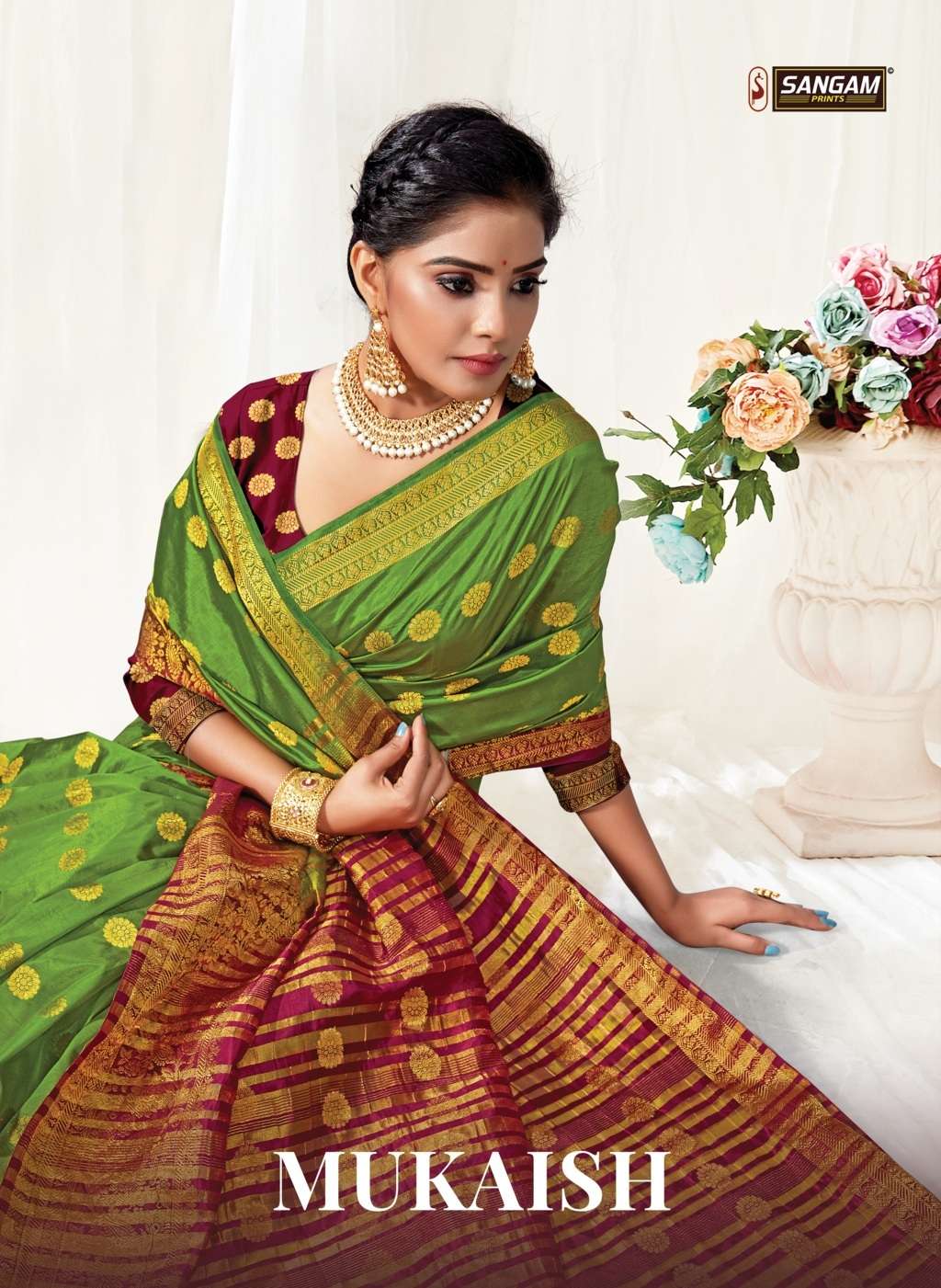 Mukaish By Sangam Designer Silk Sari Supplier