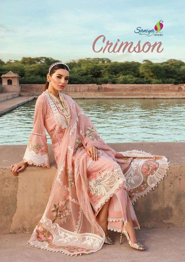 Saniya Crimson 21 Cambric Chikankari Pakistani Suits