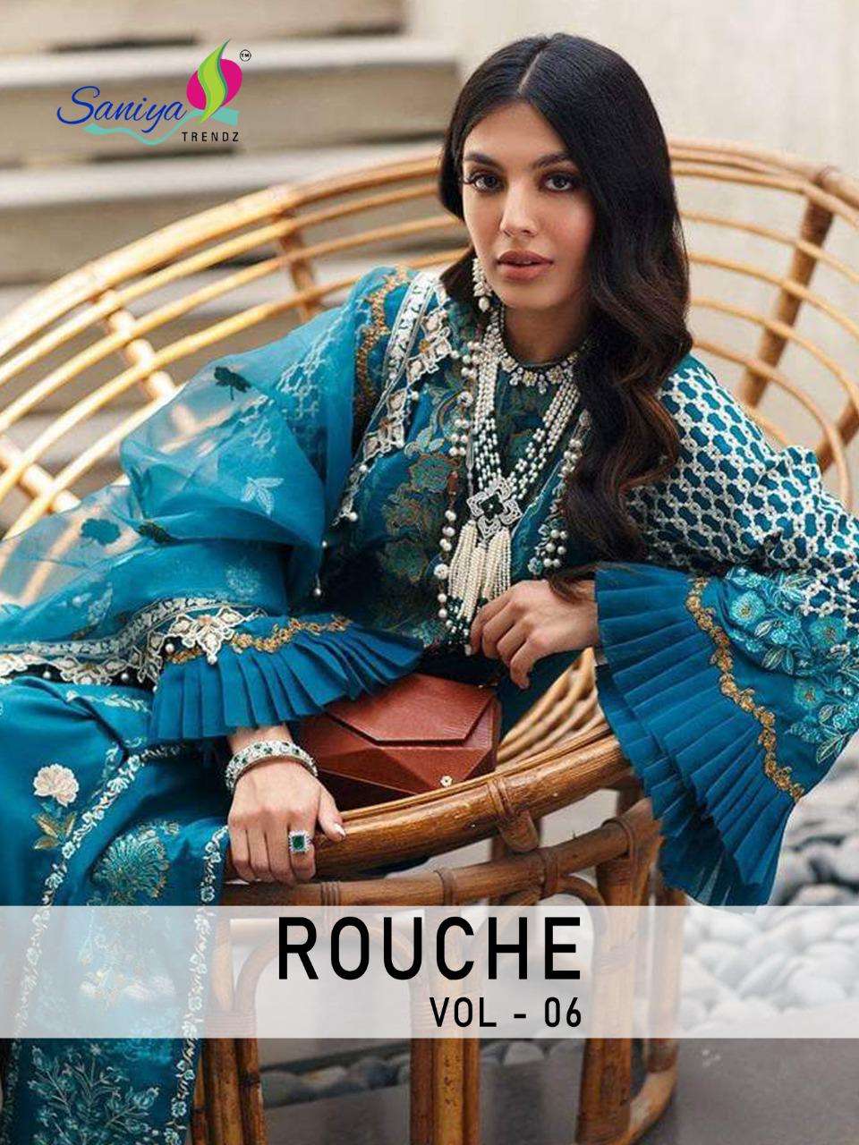 Saniya Rouche Vol 6 Cambric Cotton Pakistani Suits