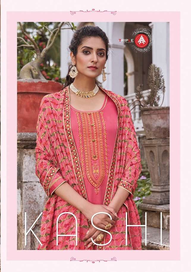 Triple Aaa Kashi Jam Silk Fancy Indian Suits