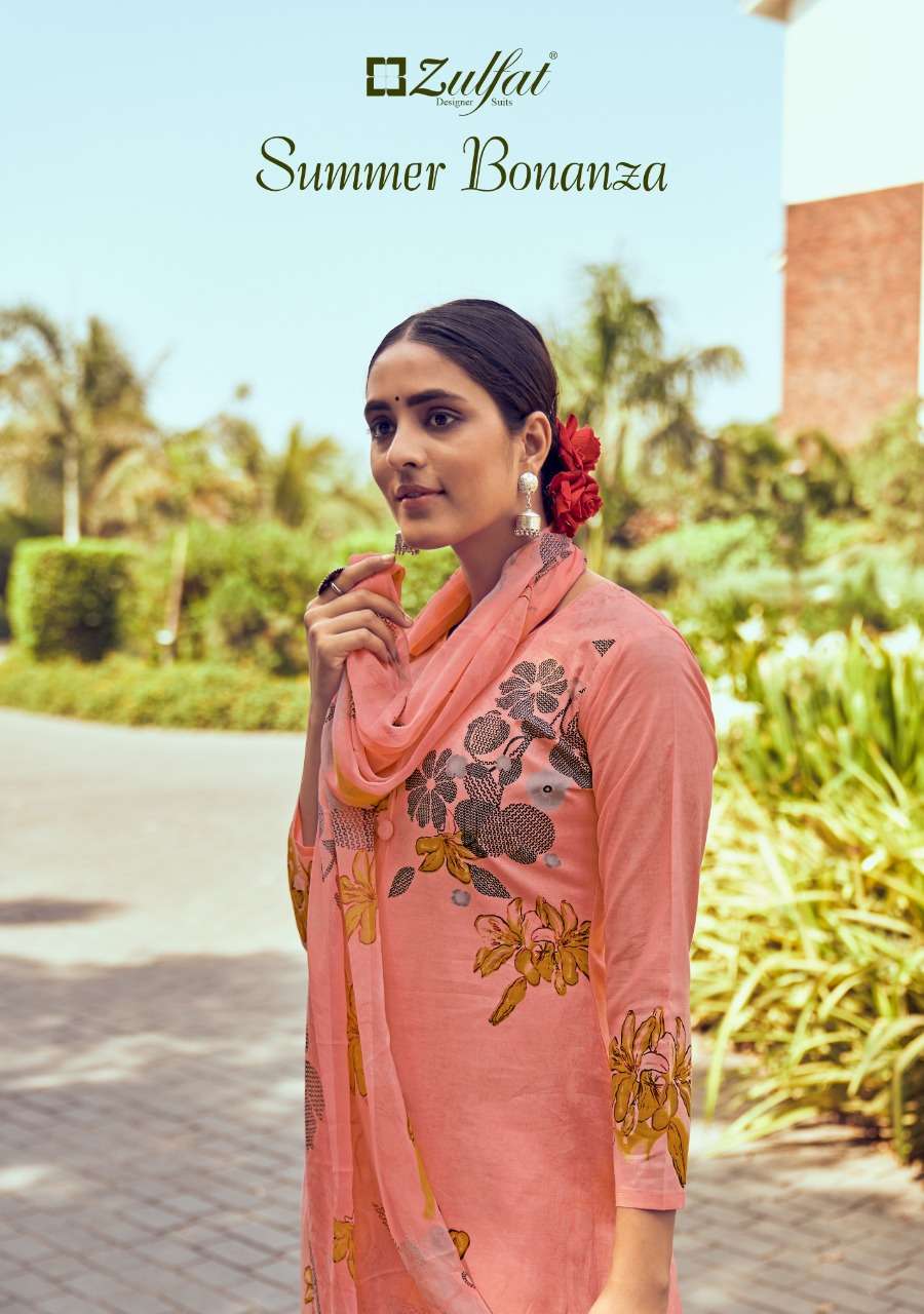 Zulfat Summer Bonanza Cotton Fancy Dress Materials