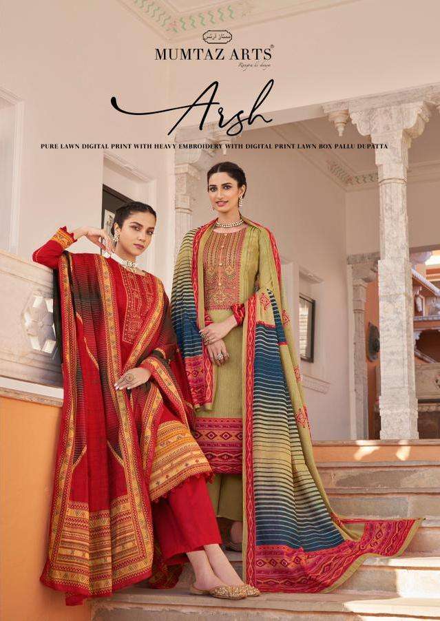 Arsh By Mumtaz Arts Lawn Cotton Fancy Dress Materials