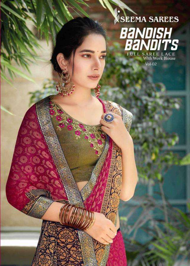 Bandish Bandits Vol 2 By Seema Chiffon Brasso Sarees