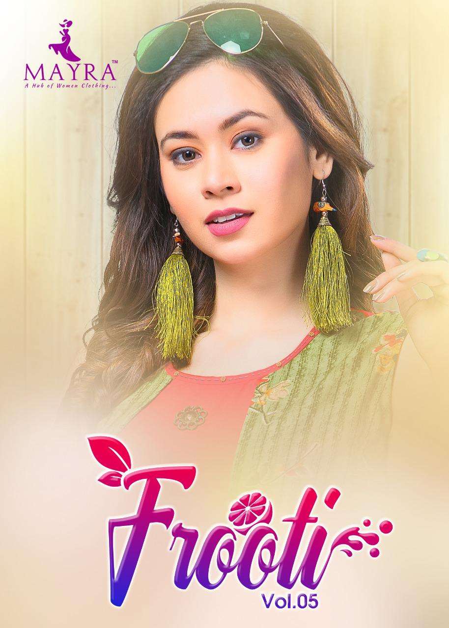 Frooti Vol.5 By Mayra Heavy Rayon Wtih Attech Jacket Kurti Catalog