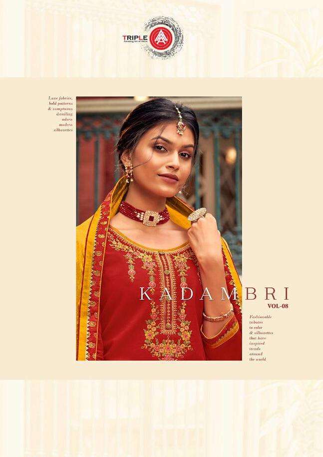 Kadambari Vol 8 By Triple Aaa Jam Silk Lehenga Suits