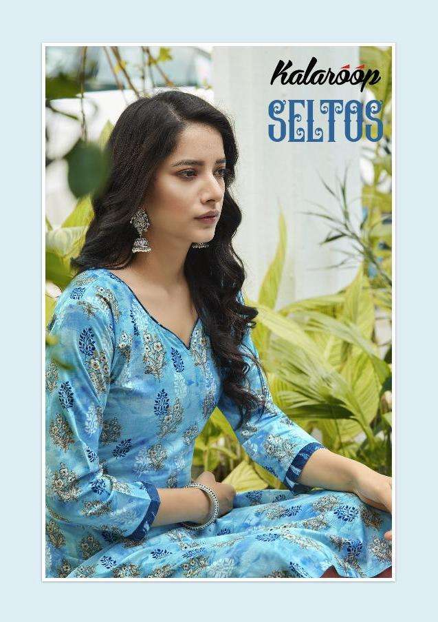 Kalaroop Seltos Cotton Printed Fancy Kurti