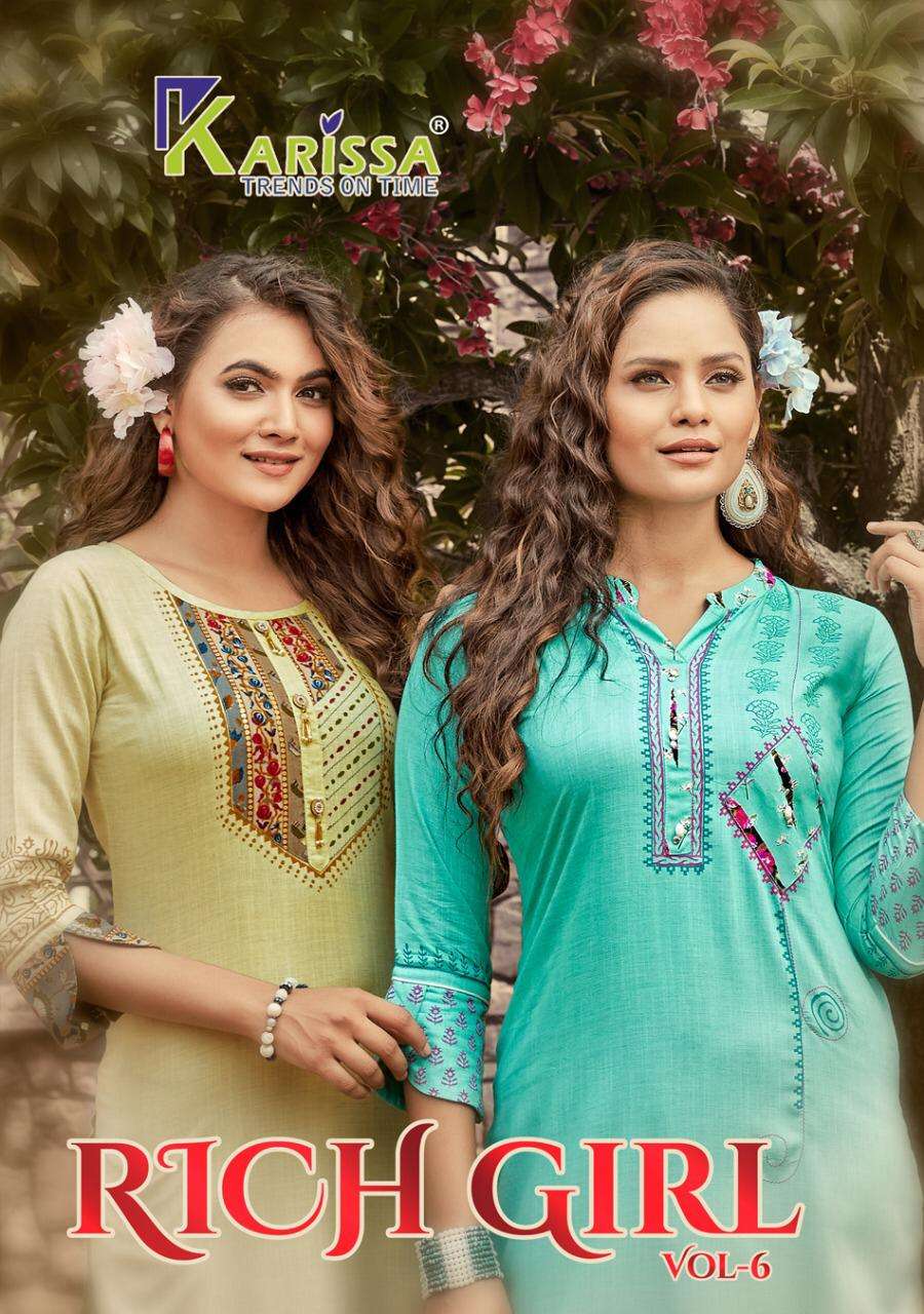 Karissa Rich Girl Vol 6 Rayon Formal Kurtis