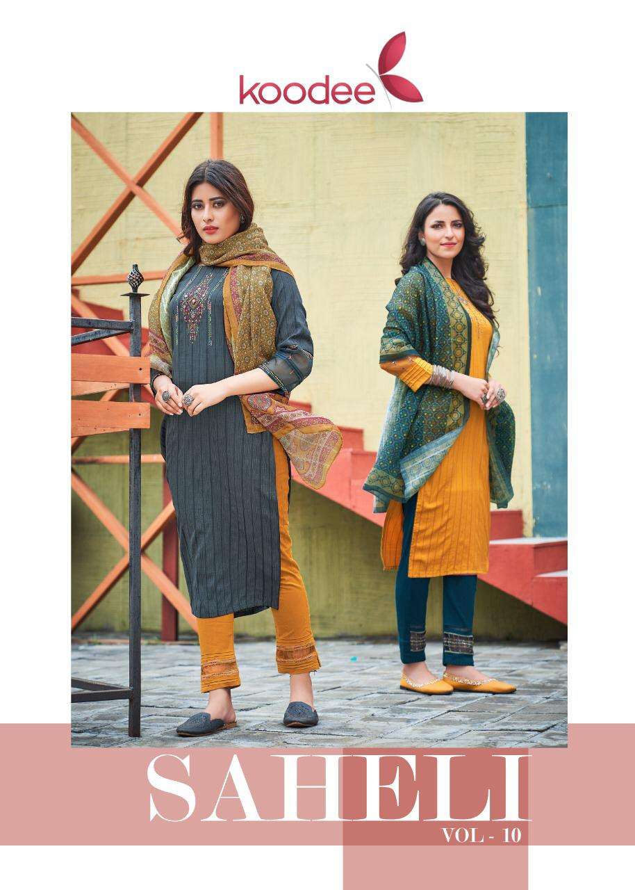 Koodee Saheli Vol 10 Readymade Nylone Viscose Fancy Suits