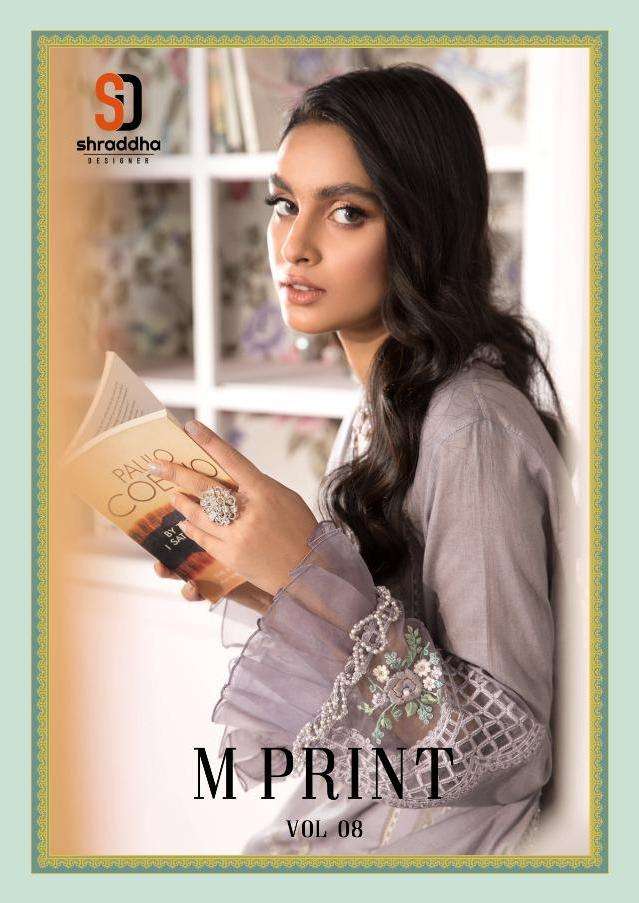 M Print Vol 8 By Shraddha Lawn Cotton Pakistani Suits