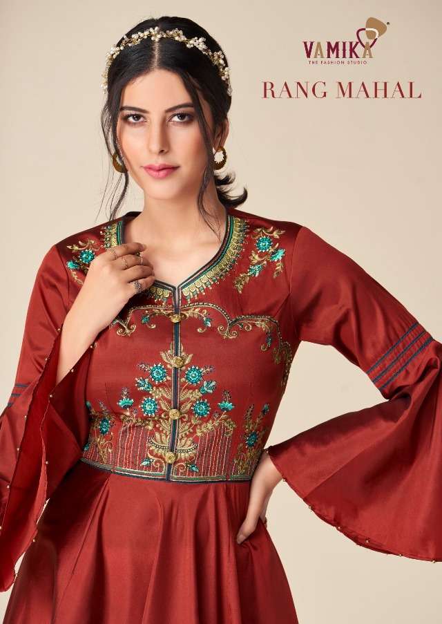 Rang Mahal By Vamika Tapeta Silk Designer Gown